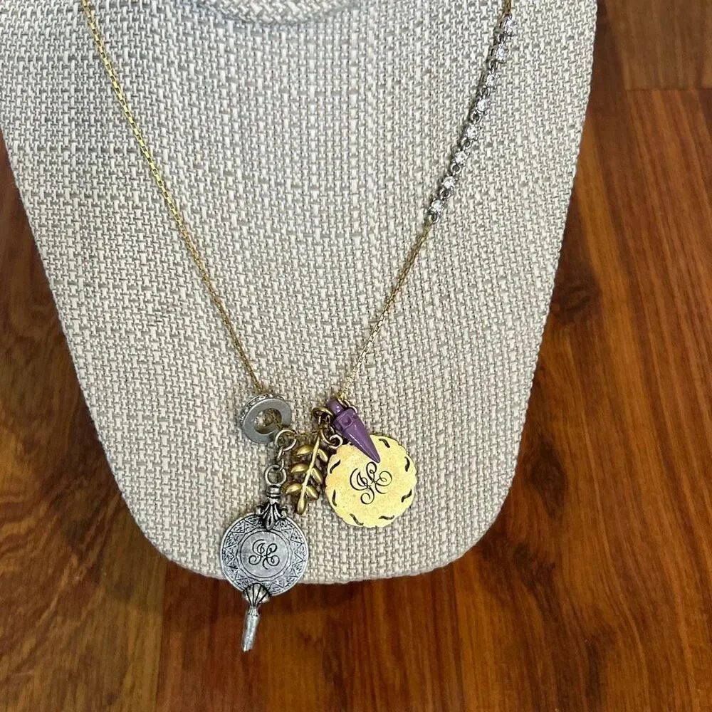 Juicy Couture gold silver charm long necklace vintage